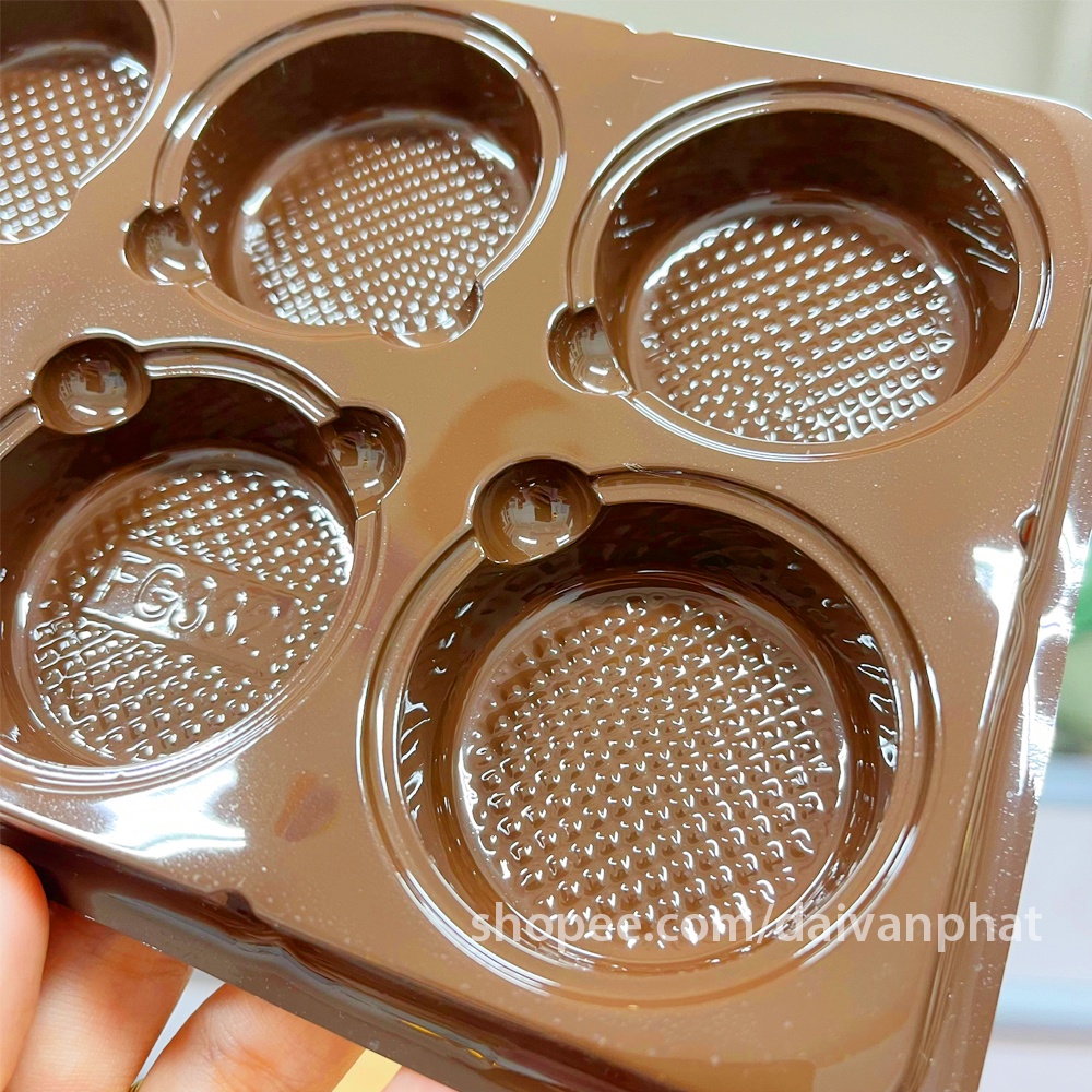 Hộp Nhựa Đựng Bánh Trung Thu Nắp Trong Suốt 6 Bánh FG332 (Xấp 10) - Đại Vạn Phát