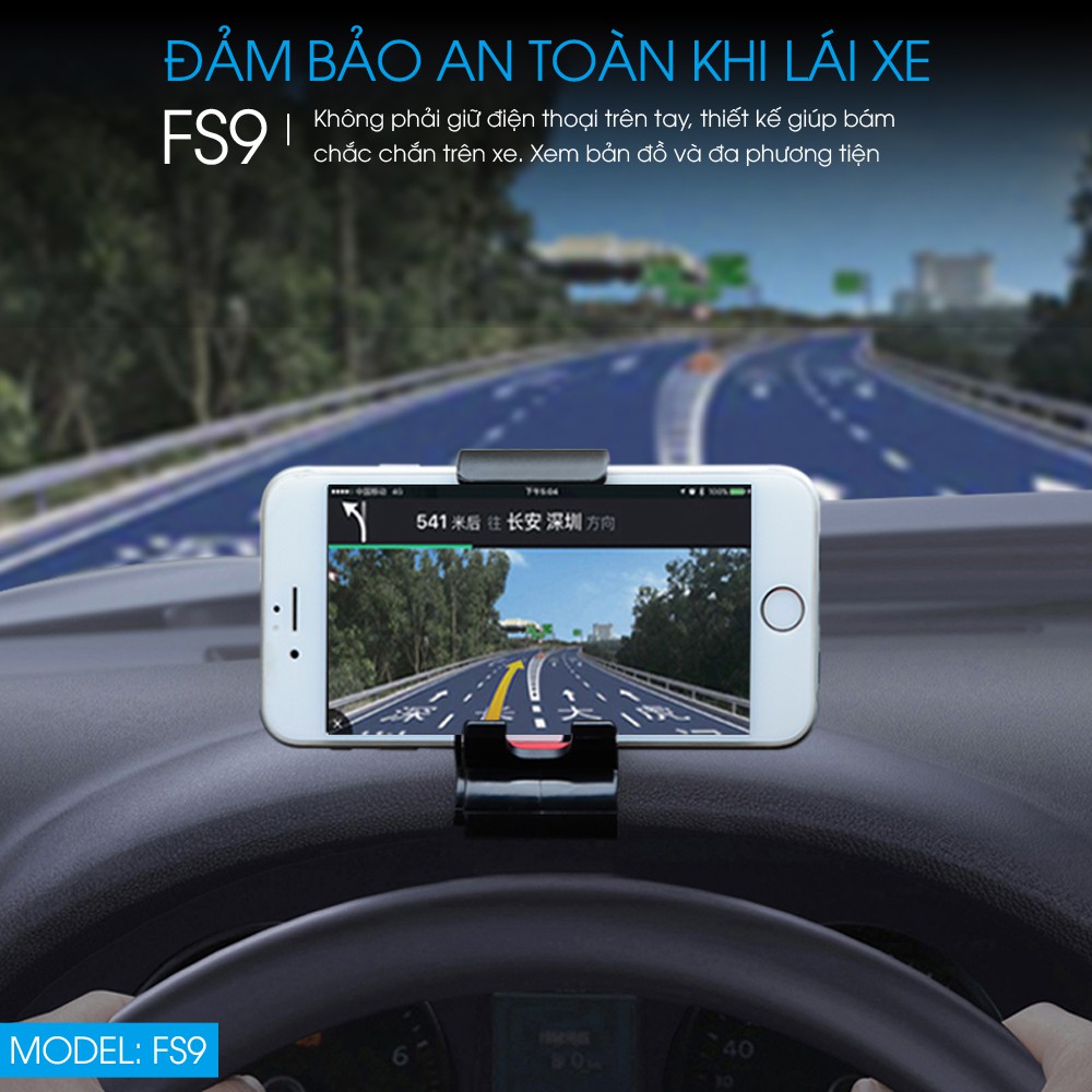 Kẹp điện thoại ô tô FENGZHI LIFE FS9 gắn trên đồng hồ xe thuận tiện dành cho xe ô tô xe tải giá đỡ điện thoại