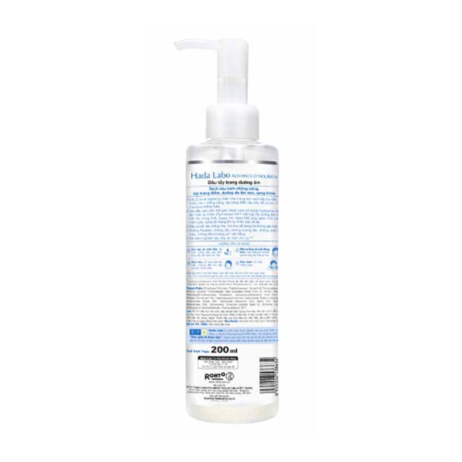 Dầu Tẩy Trang Dưỡng Ẩm Advanced Nourish Hyaluronic Acid Cleansing Oil Hada Labo 200ml