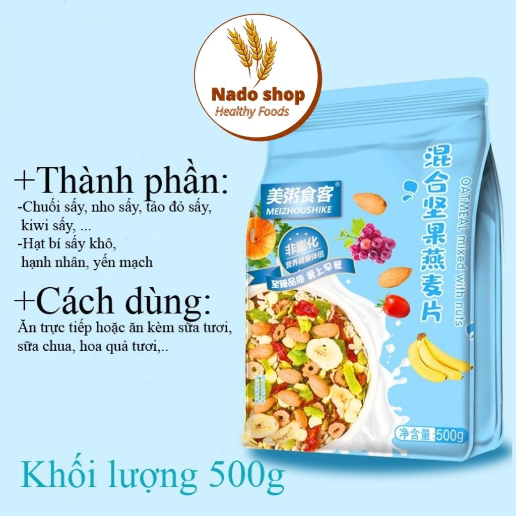 Ngũ cốc sữa chua hoa quả 400g, ngũ cốc dinh dưỡng siêu ngon, hỗ trợ giảm cân
