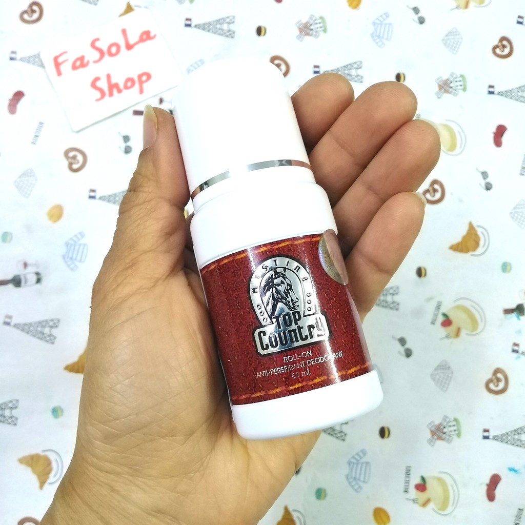 Lăn khử mùi nam TOP COUNTRY MISTINE Thái Lan 25ml 60ml 100ml nước hoa ngựa nâu roll on deodorant hổ phách nam tính hôi