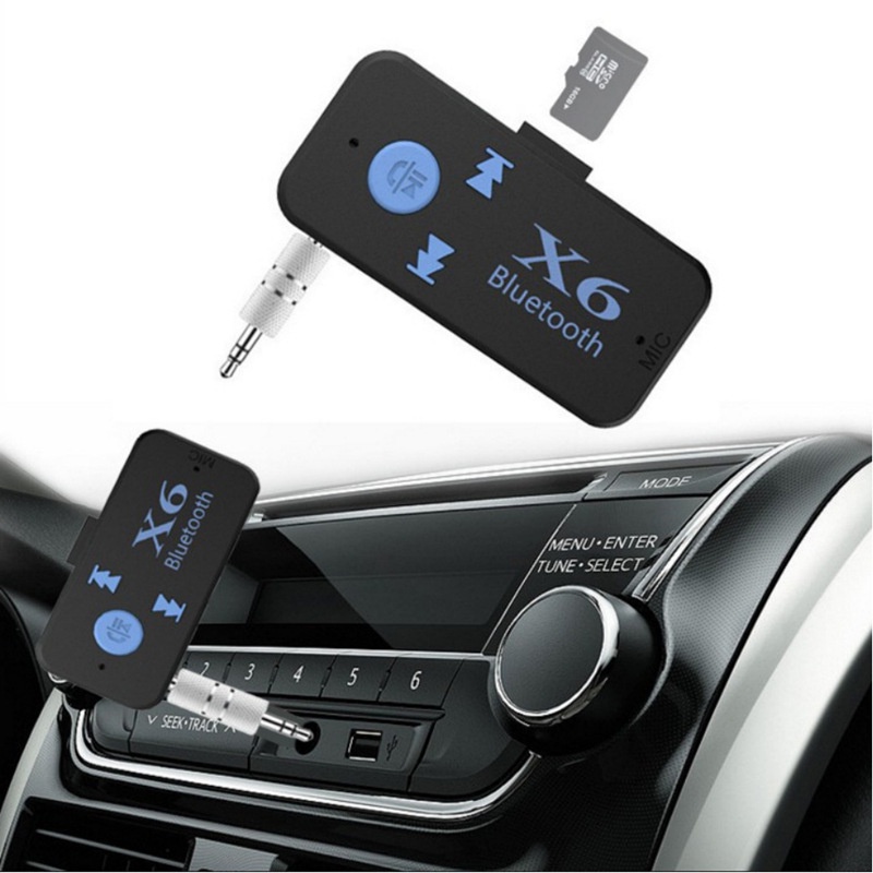 Bộ Thu Phát Âm Thanh Bluetooth X6 5.0 3 Trong 1 Mini AUX USB 3.5mm Cho Xe Hơi