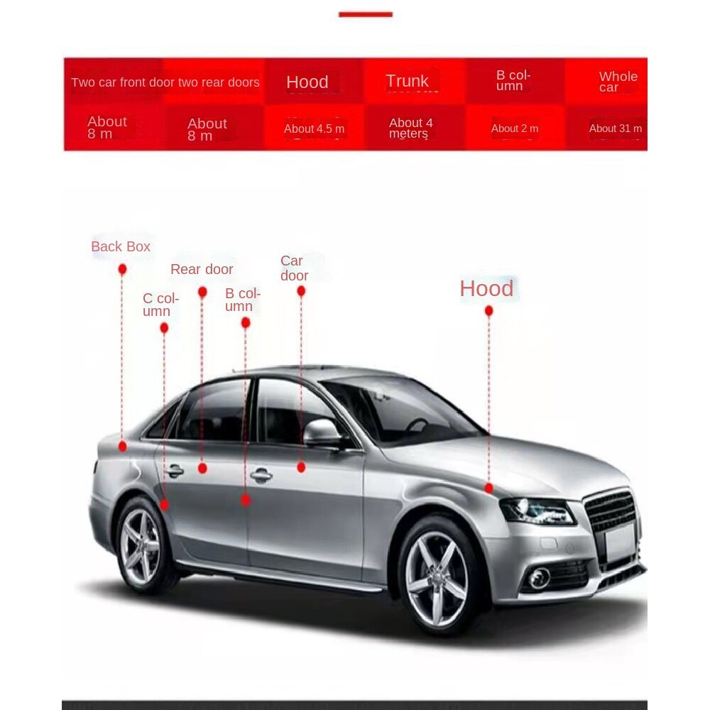 Cuộn Dây Cao Su Dán Viền Cửa Xe Hơi Cách Âm Chống Trầy Xước 5M