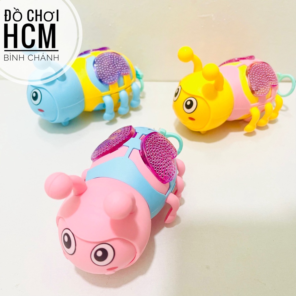 Đồ chơi trẻ em ong rút dây chạy cót sáng đèn rất đẹp dành cho bé thích mô hình xe chạy bằng dây cót
