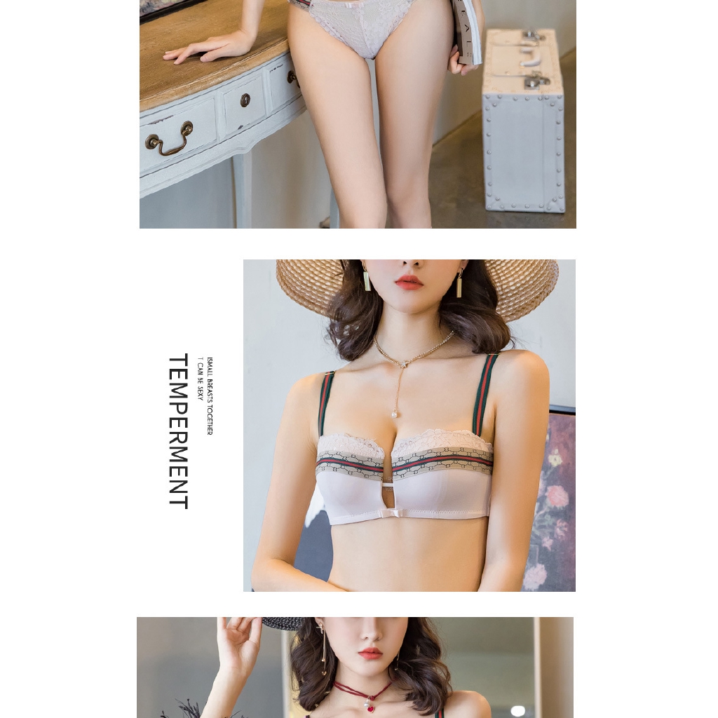 New French Sexy No-Ring Thin Section Gathering Collection Milk Bra Set | BigBuy360 - bigbuy360.vn