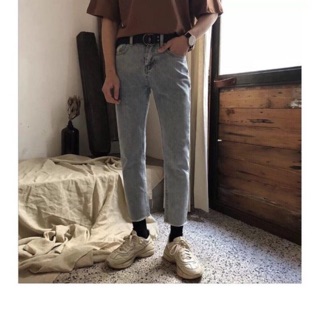 Quần slim baggy jeans nam lưng cao ulzzang kèm ảnh thật hàng sẵn