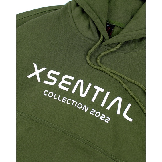 Áo khoác Hoodie Nam Nữ Form Rộng Vải Nỉ Màu Xanh Rêu Essential by Local Brand Xfire Unisex