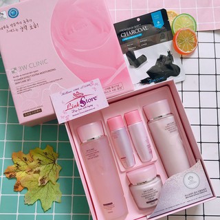 Bộ dưỡng ẩm, dưỡng trắng 3W CLINIC Collagen Hoa Hồng
