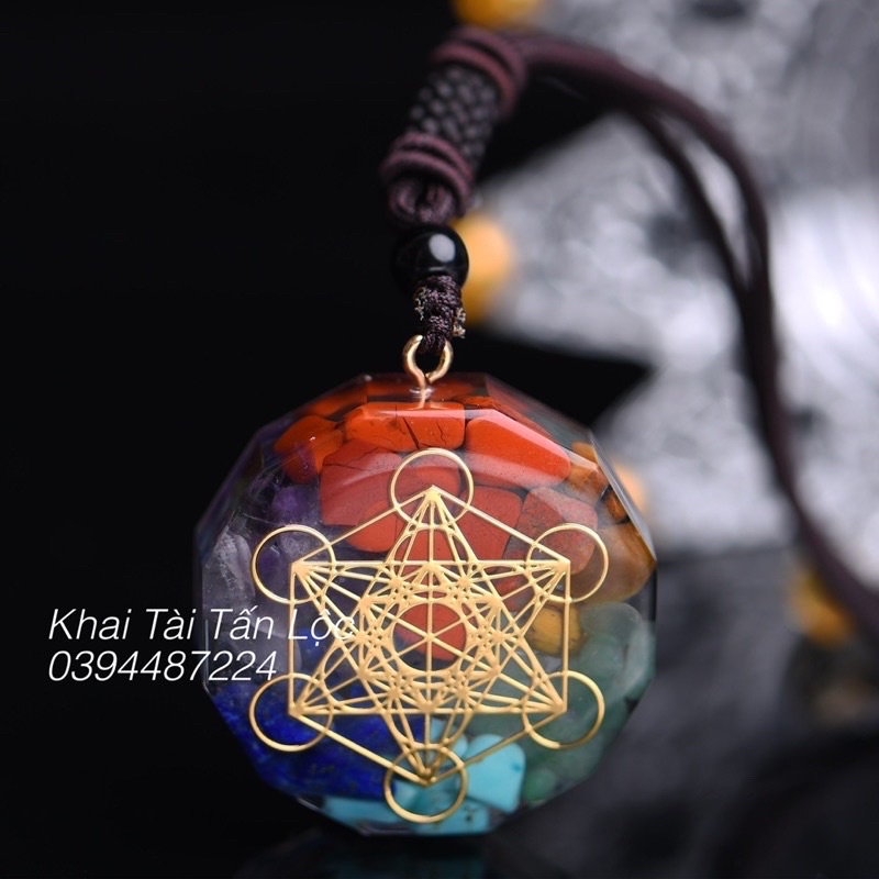 Hộp 7 đá thanh tẩy và dây chuyền Chakra