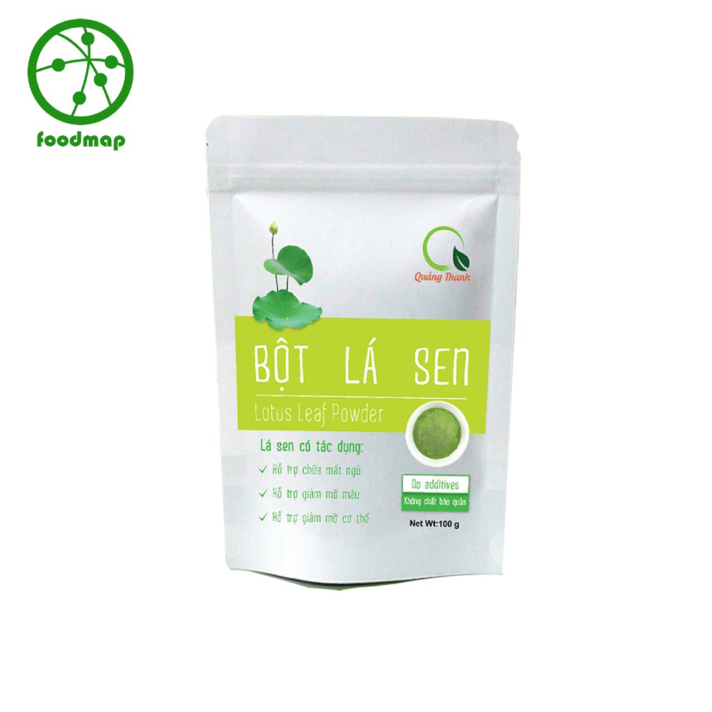 Bột Lá Sen Sấy Lạnh Quảng Thanh - Túi 100Gr - Foodmap