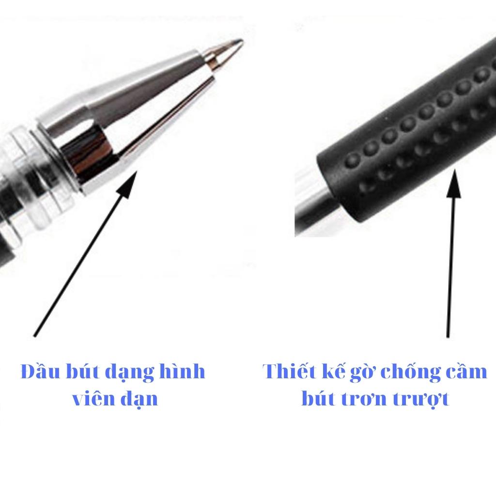 Bút Bi Nước Mực Gel Đen Xanh Đỏ EDUSKY Đầu Kim 0.5mm Với Ba Màu Cơ Bản Cho Học Sinh Sinh Viên Văn Phòng