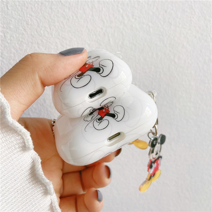 Vỏ Bảo Vệ Hộp Sạc Tai Nghe Airpods Pro2 Airpods Pro Airpods3 gen3 Airpods2 Hình Chuột Mickey Mouse Dễ Thương Ốp