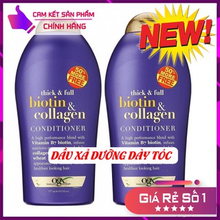 Bộ Dầu Gội & Xả 🔺HÀNG NHẬP KHẨU🔺 dầu Dưỡng Dày Tóc Biotin Collagen 385ml x2- thương hiệu nổi tiếng của Mỹ - OGX.