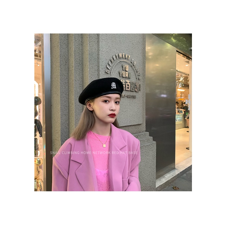 Mũ nồi vải len phong cách vintage thời trang thu đông dành cho nữ