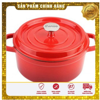 Nồi gang đúc tráng men Rapido, Bộ nồi gang đúc tráng men Rapido, kích cỡ 20, 22, 24cm , dùng cho tất cả các loại bếp.