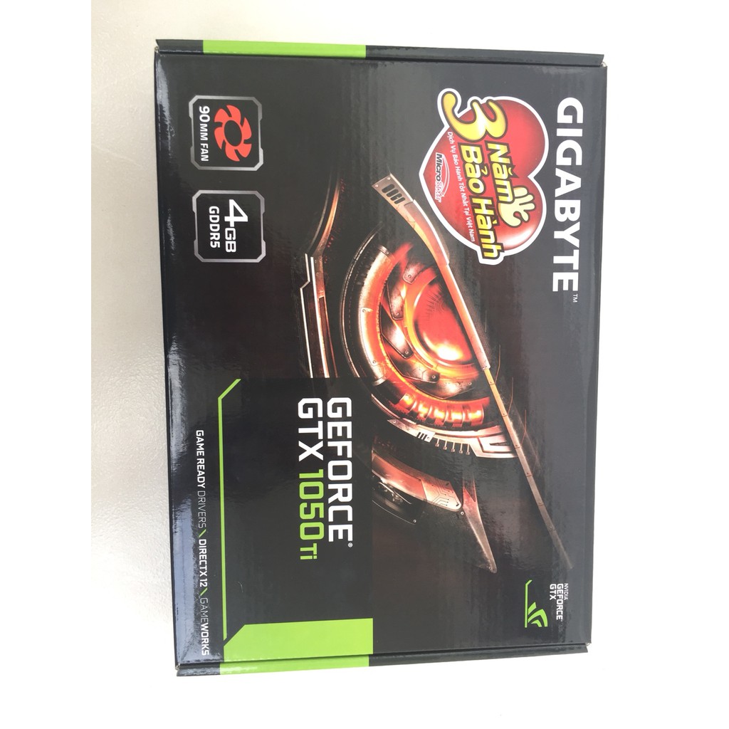 Card màn hình gigabyte GTX 1050Ti Card màn hình gigabyte GTX1050Ti (N105TD54GD) 1 quạt