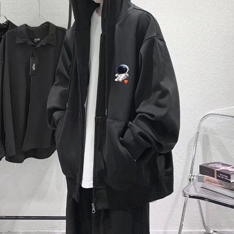 Áo Khoác Bóng Chày Thời Trang Nam Phong Cách Hàn Quốc - Dây kéo in hình Phi hành gia NASA