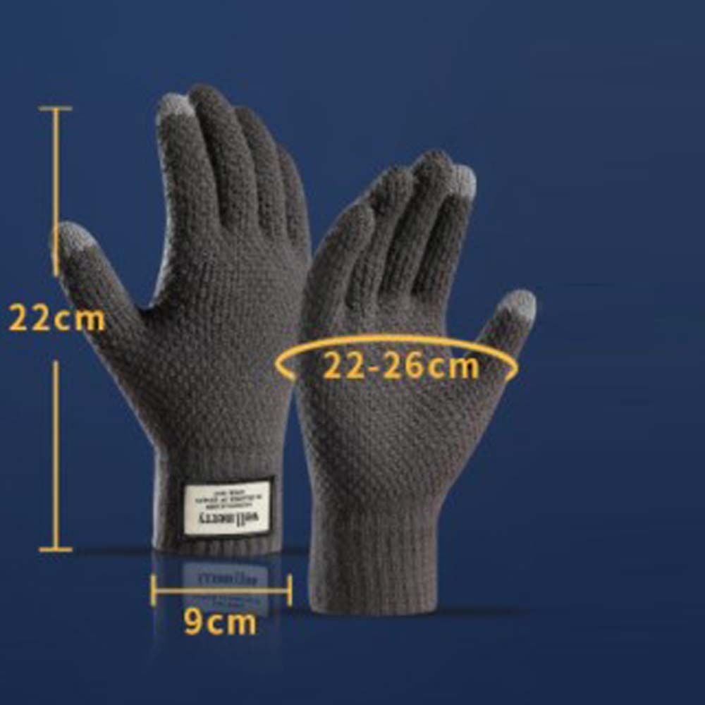 Găng tay năm ngón mềm mại dày dặn giữ ấm mùa đông cho nam