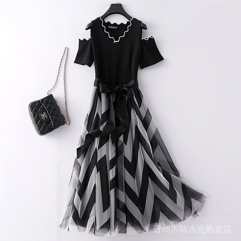 set đồ nữ váy chân váy váy nữ váy đi biển đầm dự tiệc chân váy dài váy trắng váy hoa nhí dáng xòe chữ a ao chống nắng toàn thân đầm hoa nhí cổ vuông tay bồng bộ đũi bèo tiểu thư do lot ren sexy Plus Đầm Trễ Vai Họa Tiết Kẻ Sọc Phong Cách Phương Tây Thời