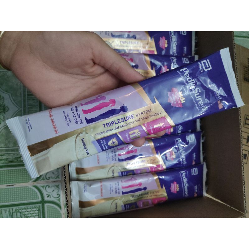 Sữa PediaSure dạng gói 48,6g siêu tiết kiệm và tiện lợi, hương vani