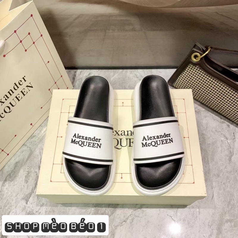 Dép mqueen quai ngang đế đúc fullbox