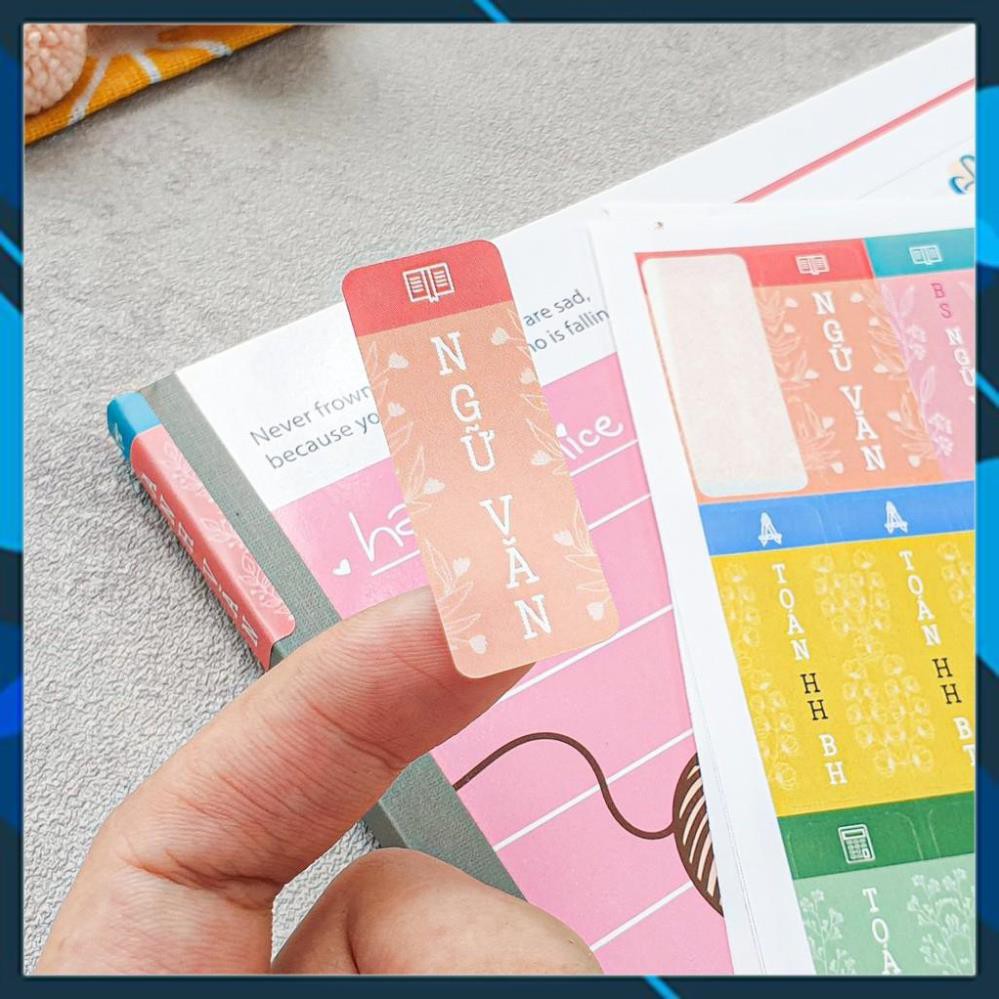 COMBO NHÃN VỠ & NHÃN DÁN GÁY TẬP  PHÂN MÔN - CẤP 2 - CẤP 3