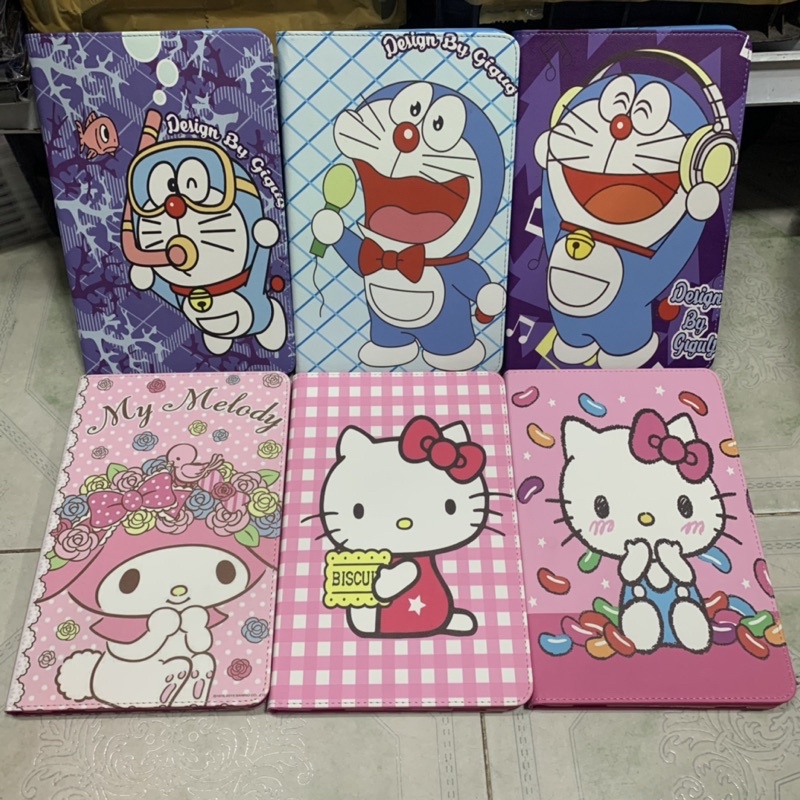 Bao da Samsung Tab A6 10.1 Spen SM P585 dẻo hình kitty doremon siêu cute