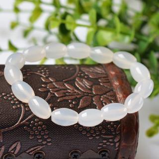 Vòng tay đá mã não trắng tự nhiên hợp thời trang