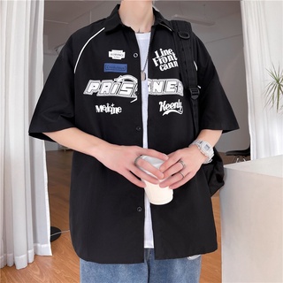 Áo sơ mi tay ngắn nam nữ form rộng, sơ mi cộc tay unisex Hàn Quốc, áo mặc đi chơi