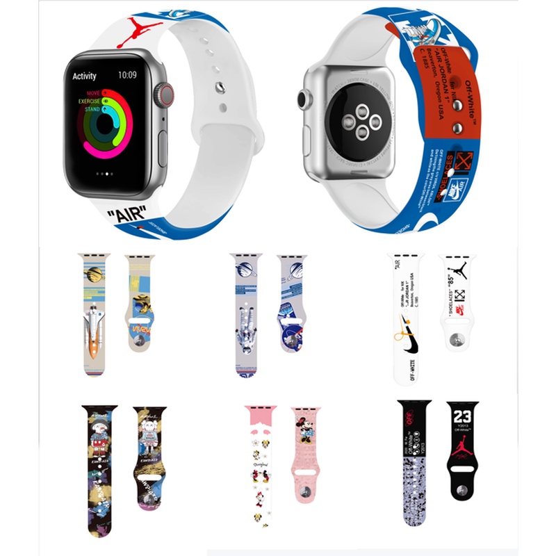 Dây Đeo Silicon Thời Trang Cho Đồng Hồ Thông Minh Apple Watch Series 7/6/SE/5/4/3/2/1 38-45mm