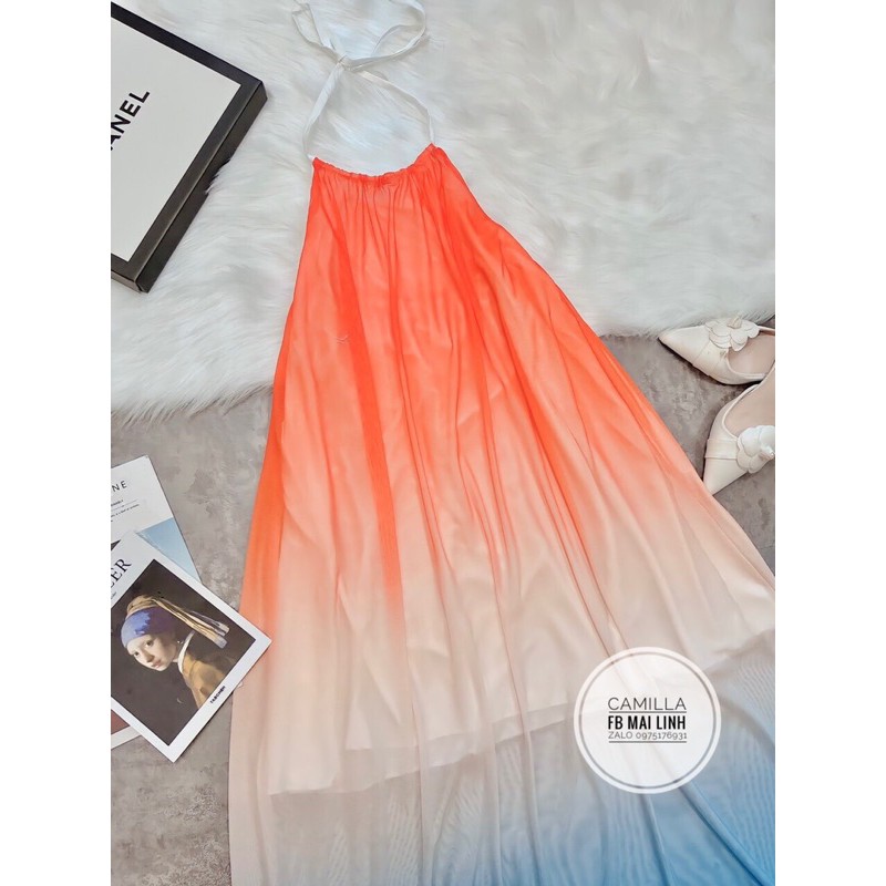 ⚡️MÃI⚡️Đầm maxi lưới cầu vồng OMBRE | BigBuy360 - bigbuy360.vn