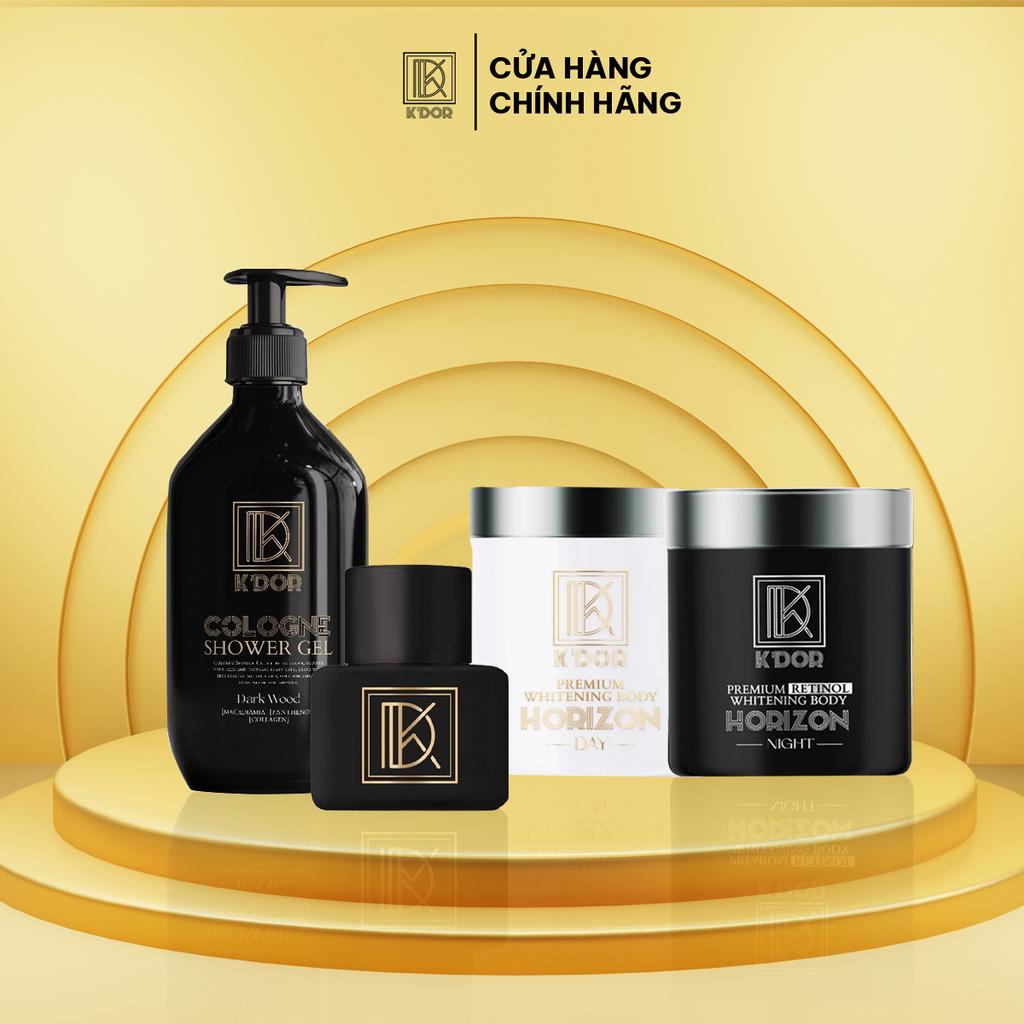 Bộ Sữa Tắm, Kem Dưỡng Trắng Ngày & Đêm, Tinh Dầu Nước Hoa Vùng Kín K'Dor