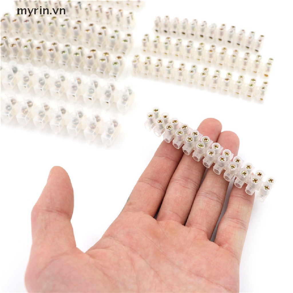 Set 2 Khối Đấu Nối Dây Điện Đầu Cuối 12 Vị Trí 10A / 20A / 30A / 3A / 6A