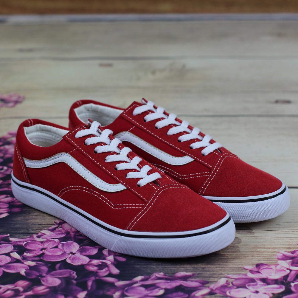 Giày Sneaker  Nữ Vs Oldskool Phong Cách  Đỏ Tươi YTS