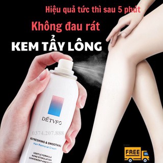 Kem tẩy lông dạng xịt tẩy lông nhanh không đau rát, chai xịt tẩy lông dịu nhẹ triệt lông nách, lông chân, tay hàng hót