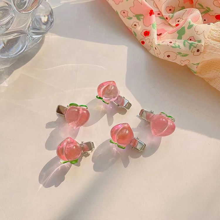 PVN47506 Kẹp Tóc Mini Đính Nơ Hình Trái Tim/Nơ Màu Hồng Dễ Thương Phong Cách Hàn Quốc Cho Nữ Giá Rẻ