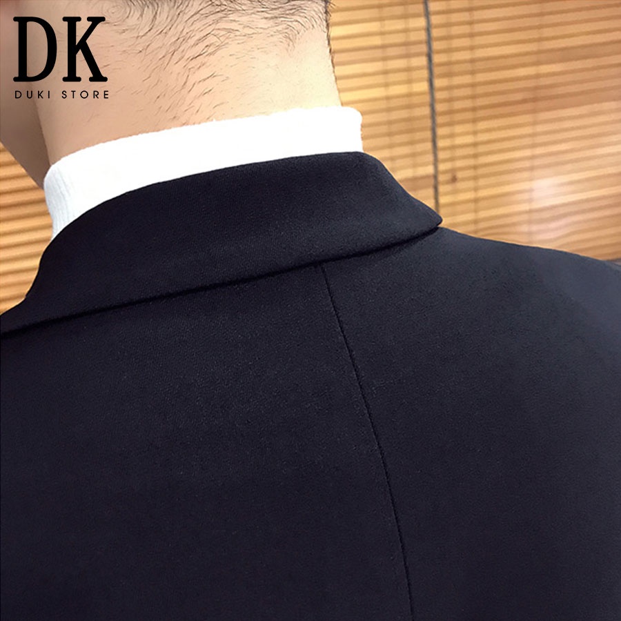 Bộ vest nam 6 nút Hàn Quốc màu đen lịch lãm - DUKI STORE