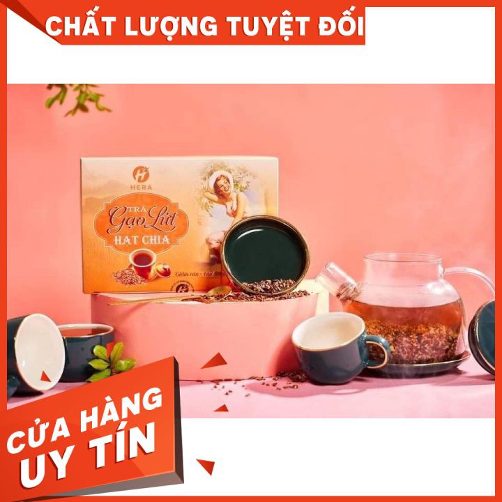 Trà gạo lứt hạt chia Hera , trà gạo lứt giảm cân , lợi sữa , trà cho người tiểu đường.