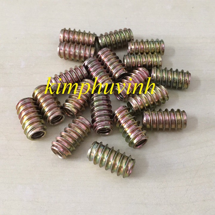 50 CON -  6x20mm ỐC CẤY GỖ - SÒ CẤY KHÔNG VÀNH - SÒ SẮT KHÔNG VÀNH