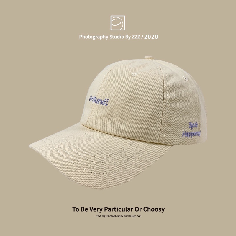 Mũ Lưỡi Trai Chống Nắng Thêu Chữ Phong Cách Đường Phố Nhật Bản