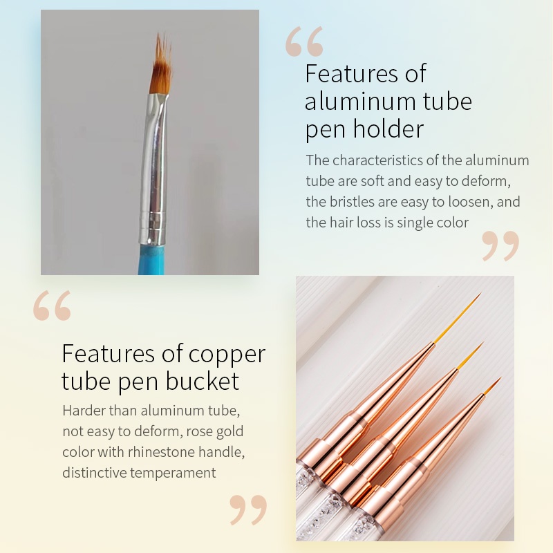 Cọ vẽ trang trí móng tay nghệ thuật LUSLUKING hai đầu siêu mỏng