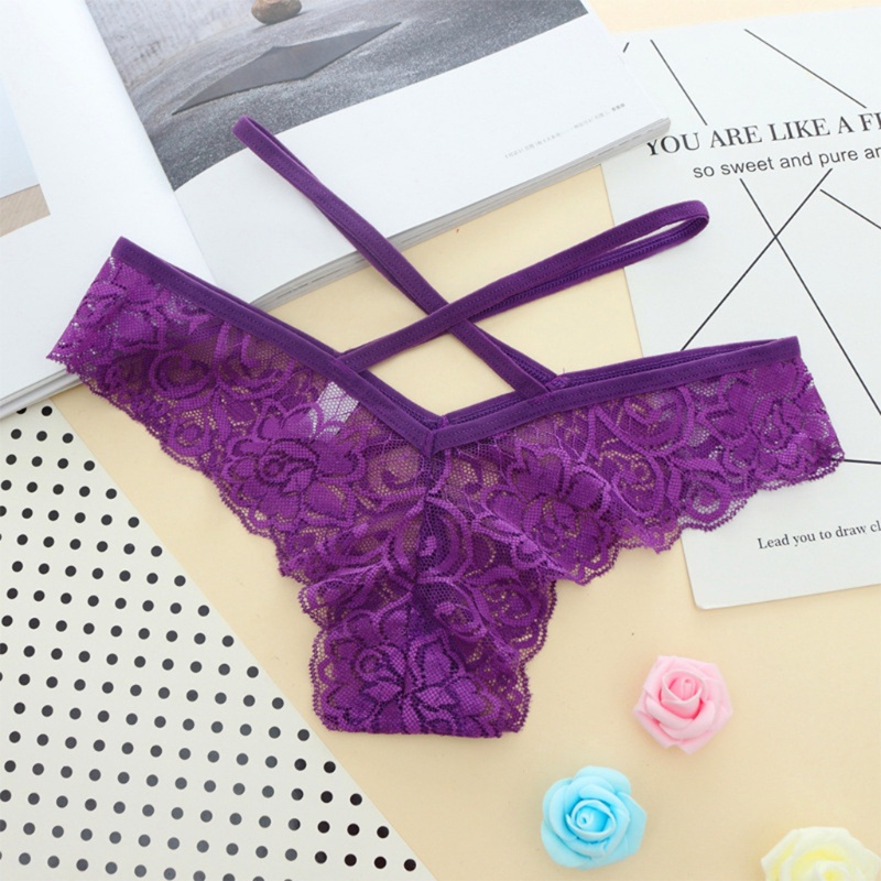 Quần Lót Ren Lọt Khe Dây Chéo Lưng Gợi Cảm Cho Nữ