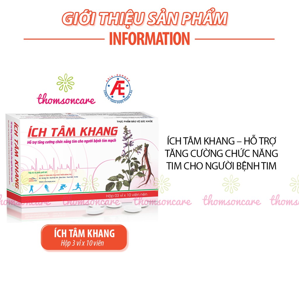 Ích tâm khang - Mua 6 tặng 1 bằng tem tích điểm - tốt cho tim mạch