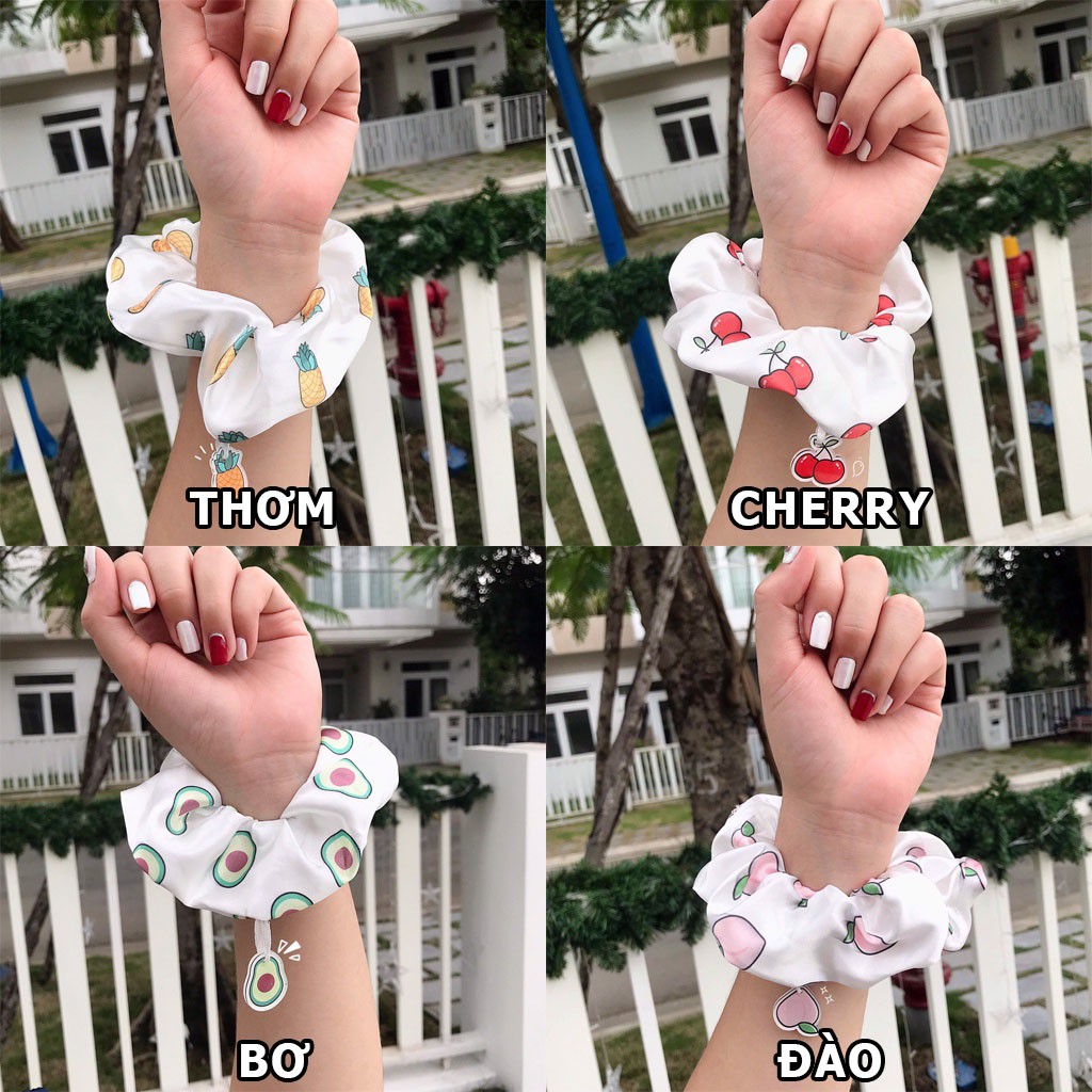 Cột tóc scrunchies vải FRUITY CHARM cute CT112