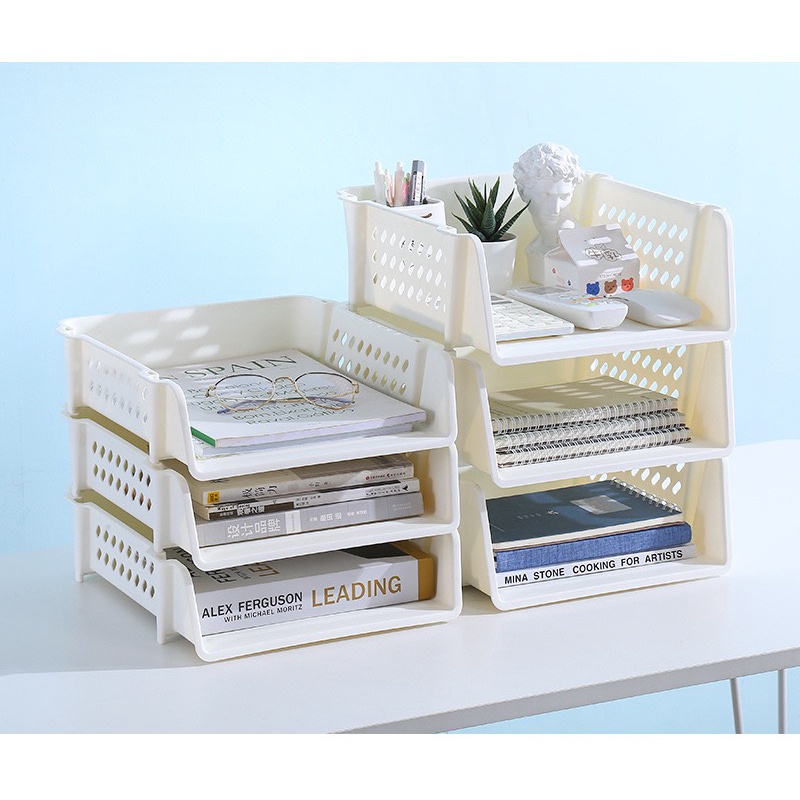 Kệ xếp chia ngăn kéo hộp đựng đồ văn phòng phẩm để bàn đựng đồ lặt vặt mỹ phẩm văn phòng phẩm K41