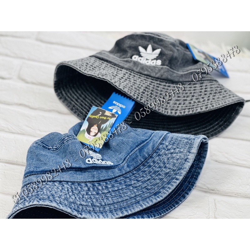 Mũ bucekt tai bèo JEANS thêu chữ vải goát cực xịn nam nữ