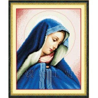 Tranh Thêu Chữ Thập (thêu toàn bộ) Đức Mẹ Maria A863 (KHÁCH TỰ THÊU) KT:36X43CM