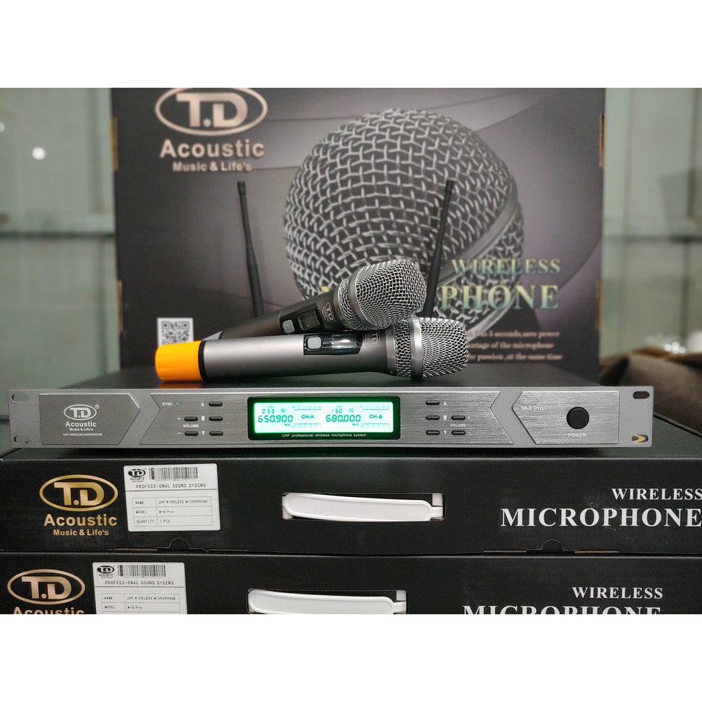 Micro không dây TD M8 Pro (CHÍNH HÃNG) nhập mã[ QAUDIO100 ] giảm 100k