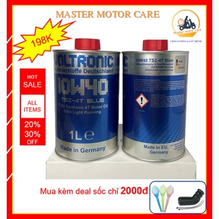 Nhớt Voltronic TSZ Blue 10w40 (Nhớt xe số, Tổng hợp hoàn toàn, Jaso MA2, API SN, Dầu gốc ester)