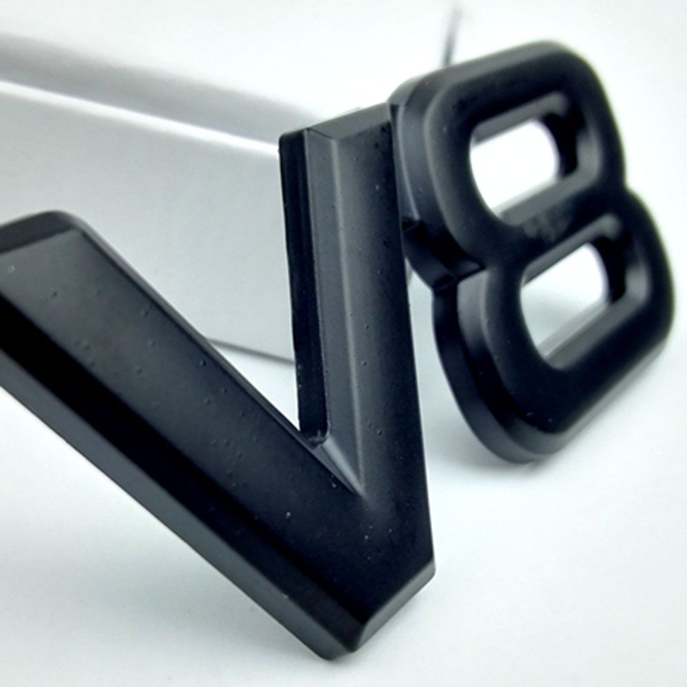 Miếng dán trang trí xe hơi hình logo 3D V8 bằng hợp kim chất lượng cao